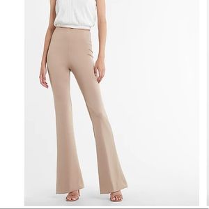 Express super high waisted body contour built in compression flare pant